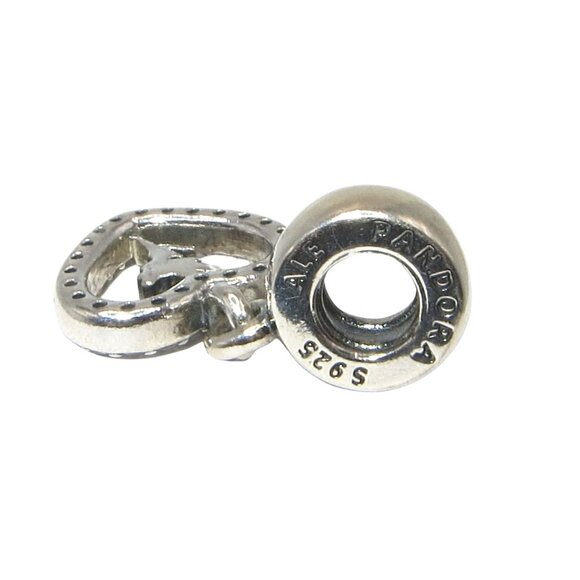 Pandora Rare! Peter Pan Love Tinkerbell Clear CZ & SS .925 Charm 791565CZ - Picture 4 of 7